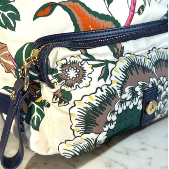 Tory Burch Rare Tilda Medium Printed Nylon Crossbody with COA - Picture 8 of 17